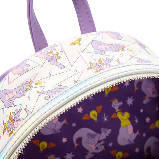 Loungefly Disney Parks Figment Iridescent Holographic AOP Mini Backpack