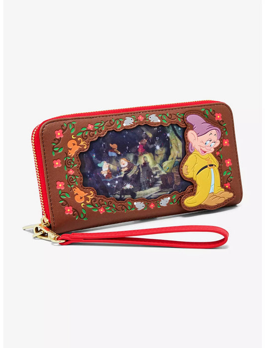 Loungefly Disney Snow White and the Seven Dwarfs Lenticular Portrait Zip Wallet