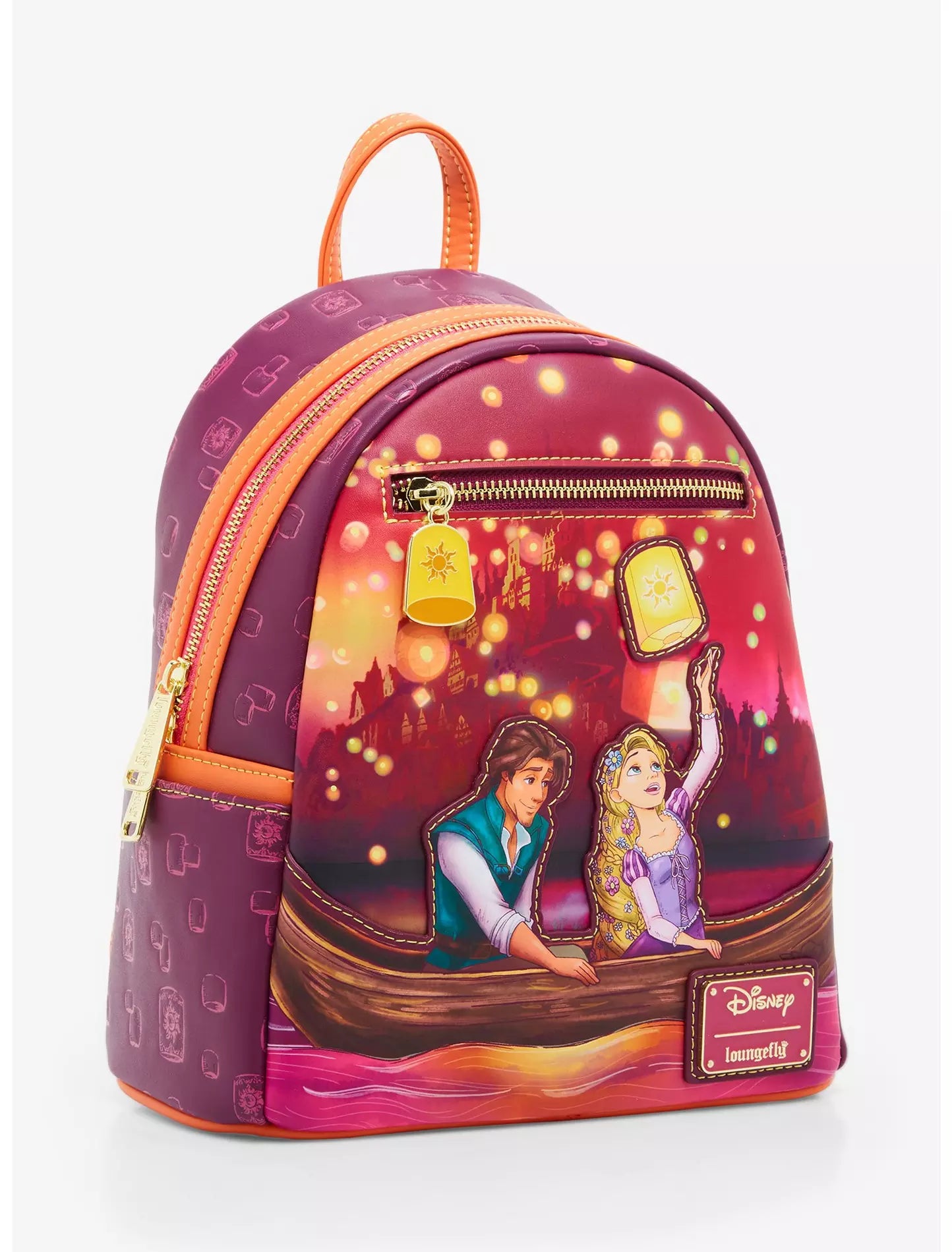Loungefly Disney Tangled Rapunzel & Flynn Boat Scene Mini Backpack - Glow-in-the-Dark