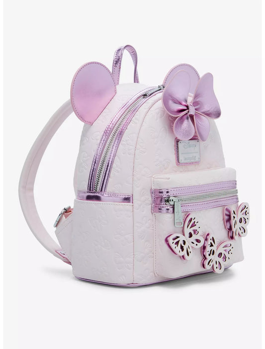 Loungefly Disney Minnie Mouse Pink Butterfly Mini Backpack