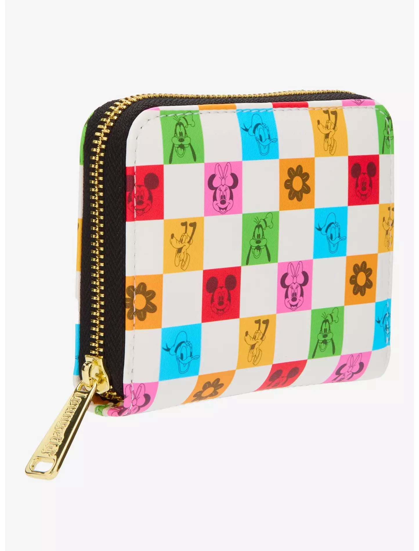 Loungefly Disney Mickey Mouse & Friends Floral Checkered Wallet