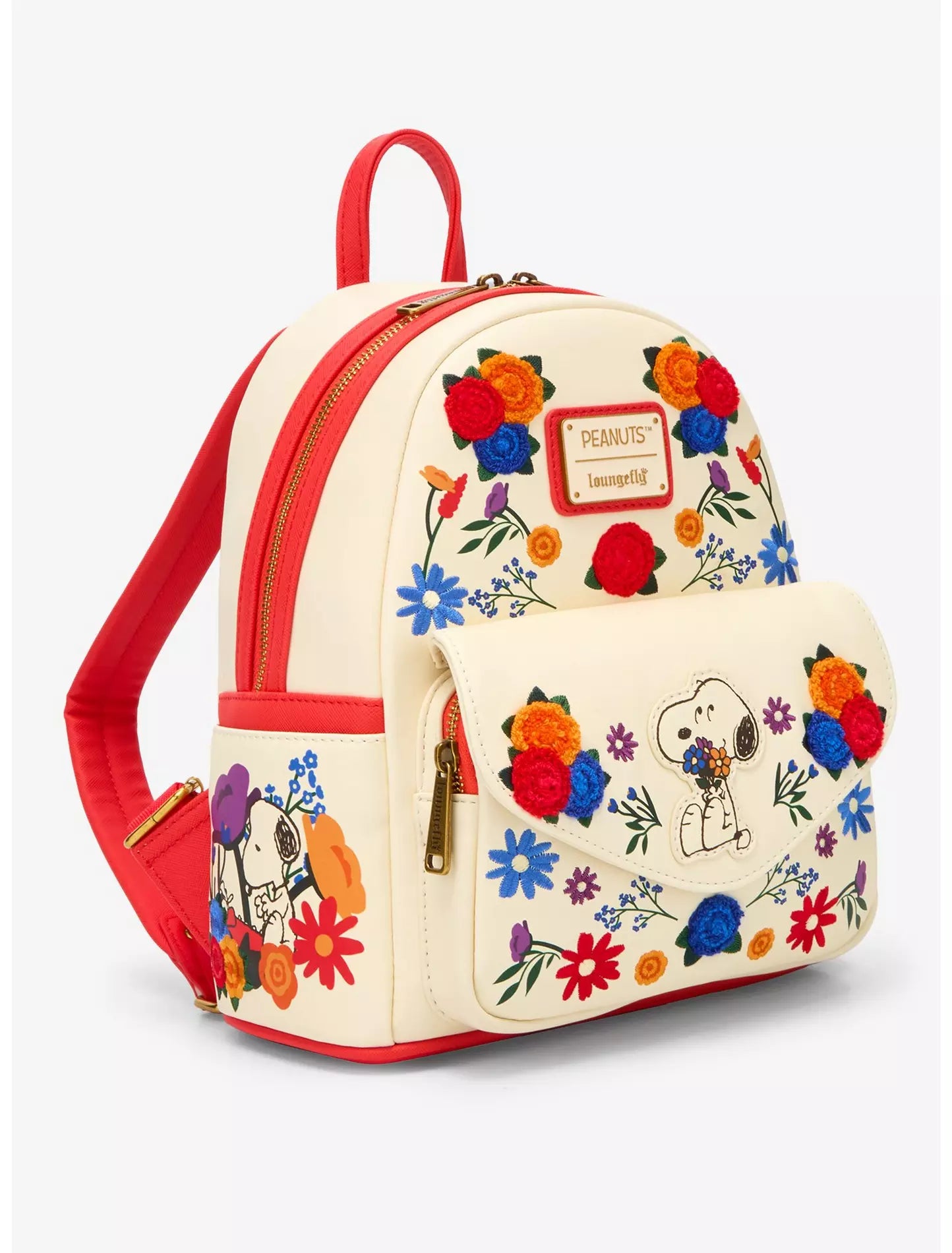 Loungefly Peanuts Floral Snoopy Mini Backpack