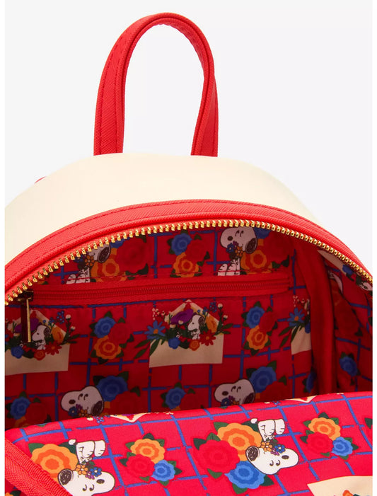 Loungefly Peanuts Floral Snoopy Mini Backpack