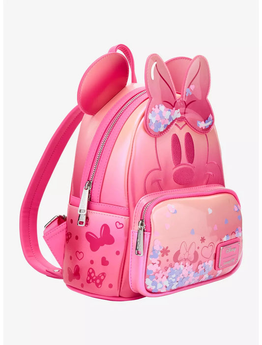 Loungefly Disney Minnie Mouse Pink Confetti Mini Backpack