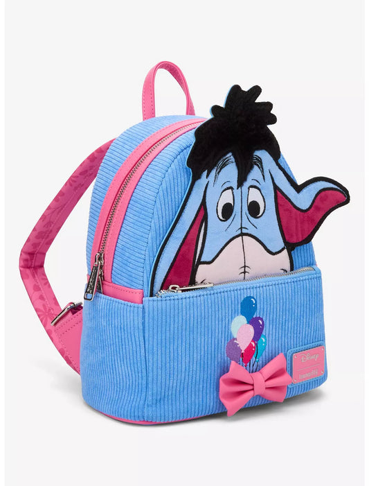 Loungefly Disney Winnie the Pooh Eeyore Peeking Corduroy Mini Backpack
