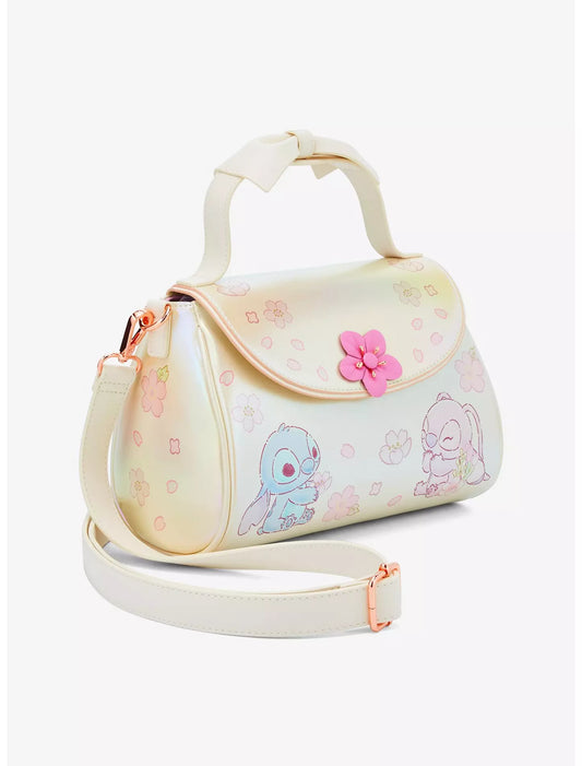 Loungefly Disney Stitch & Angel Cherry Blossoms Crossbody
