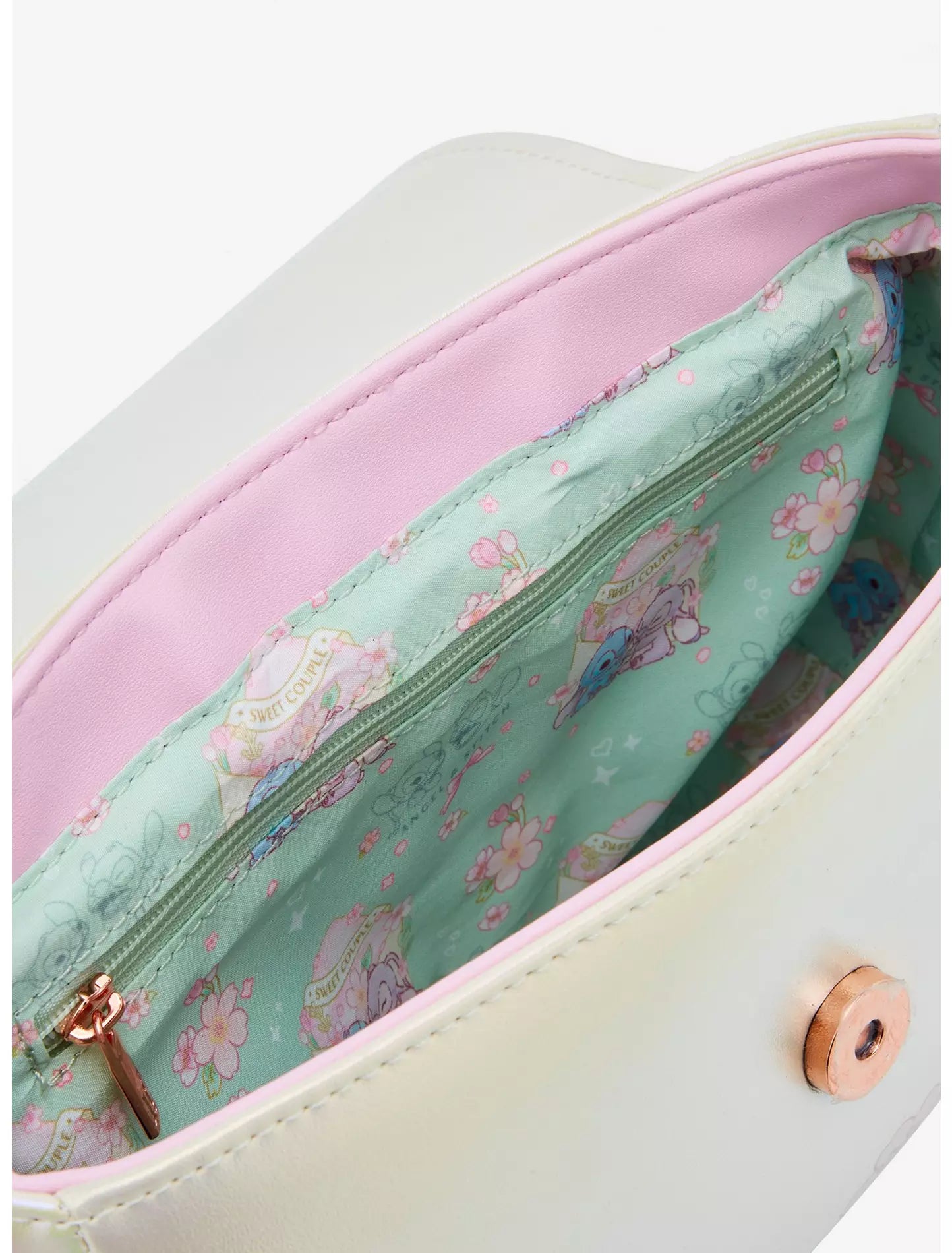 Loungefly Disney Stitch & Angel Cherry Blossoms Crossbody
