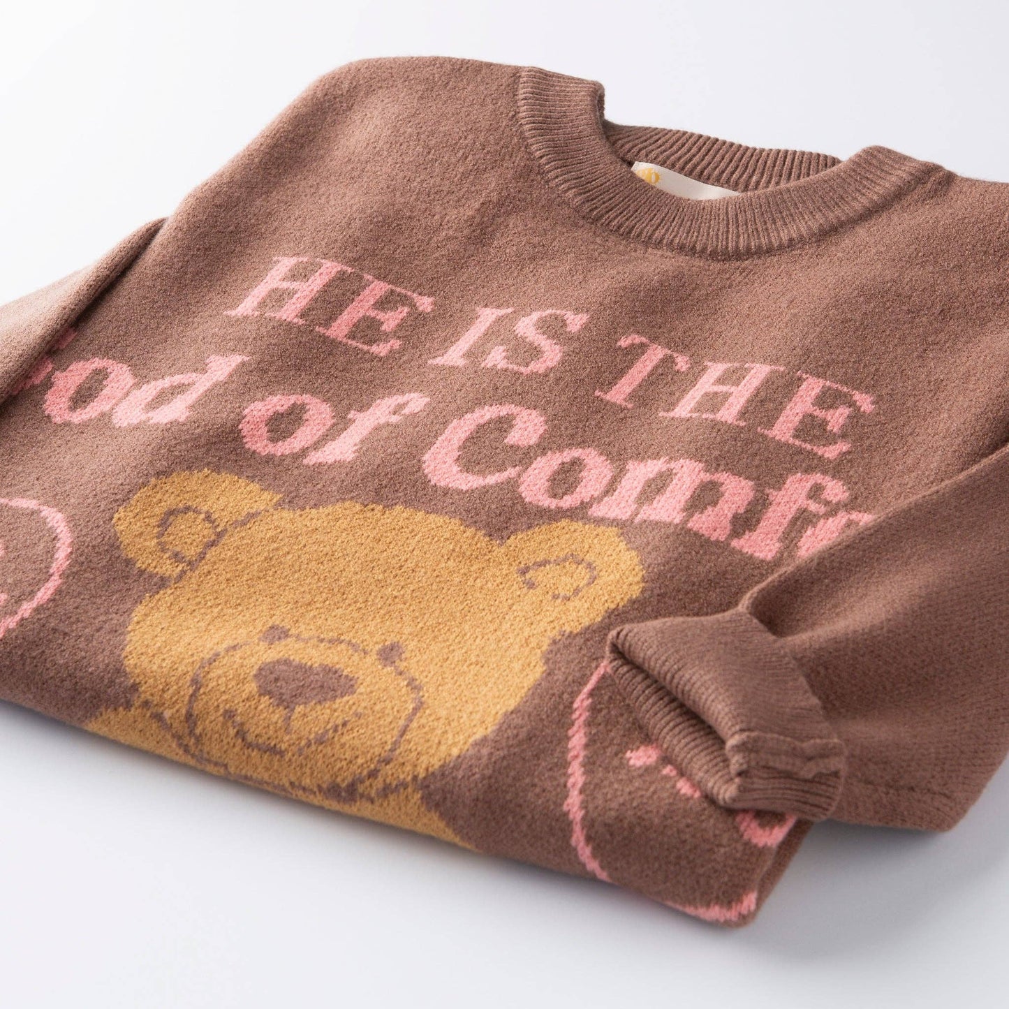 God of Comfort Jacquard Sweater: Brown / L