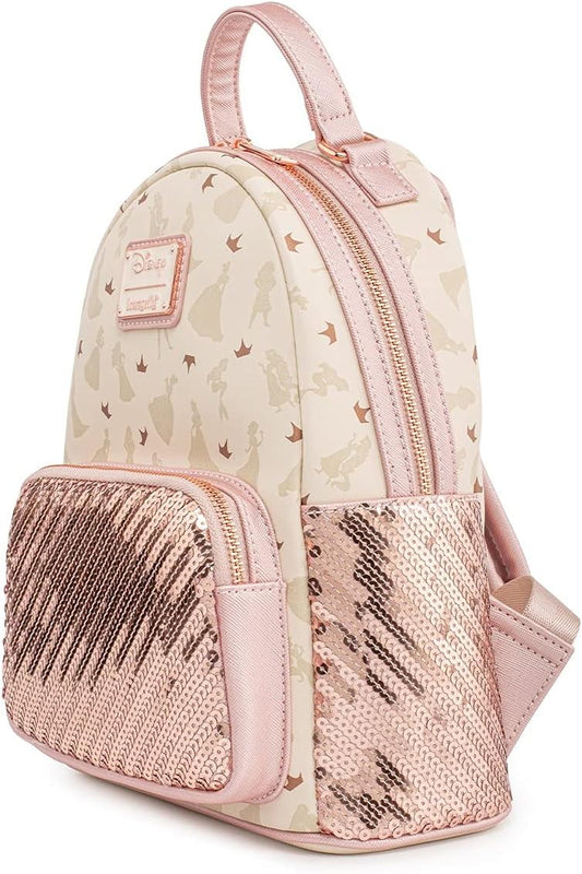 Loungefly Disney Ultimate Princesses AOP Sequin Mini Backpack