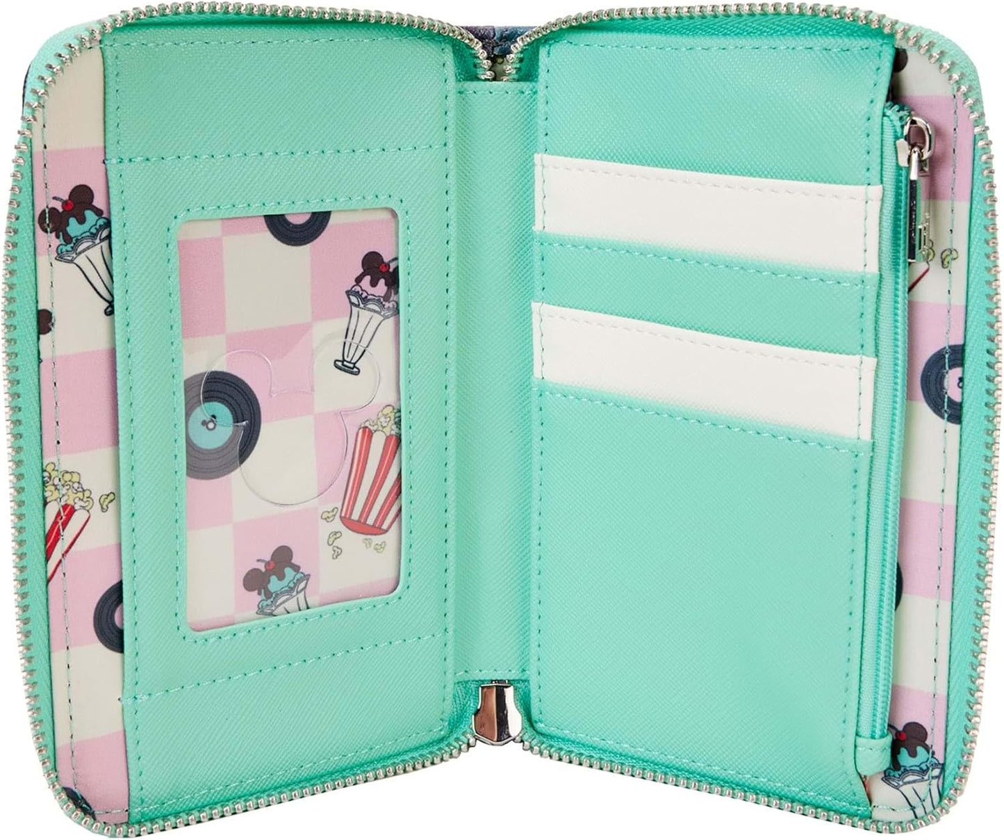 Loungefly Disney Mickey and Minnie Date Night Drive-In Zip Around Wallet