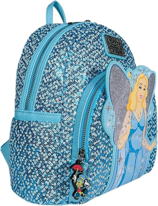 Loungefly Blue Fairy Mini Backpack - Lights Up