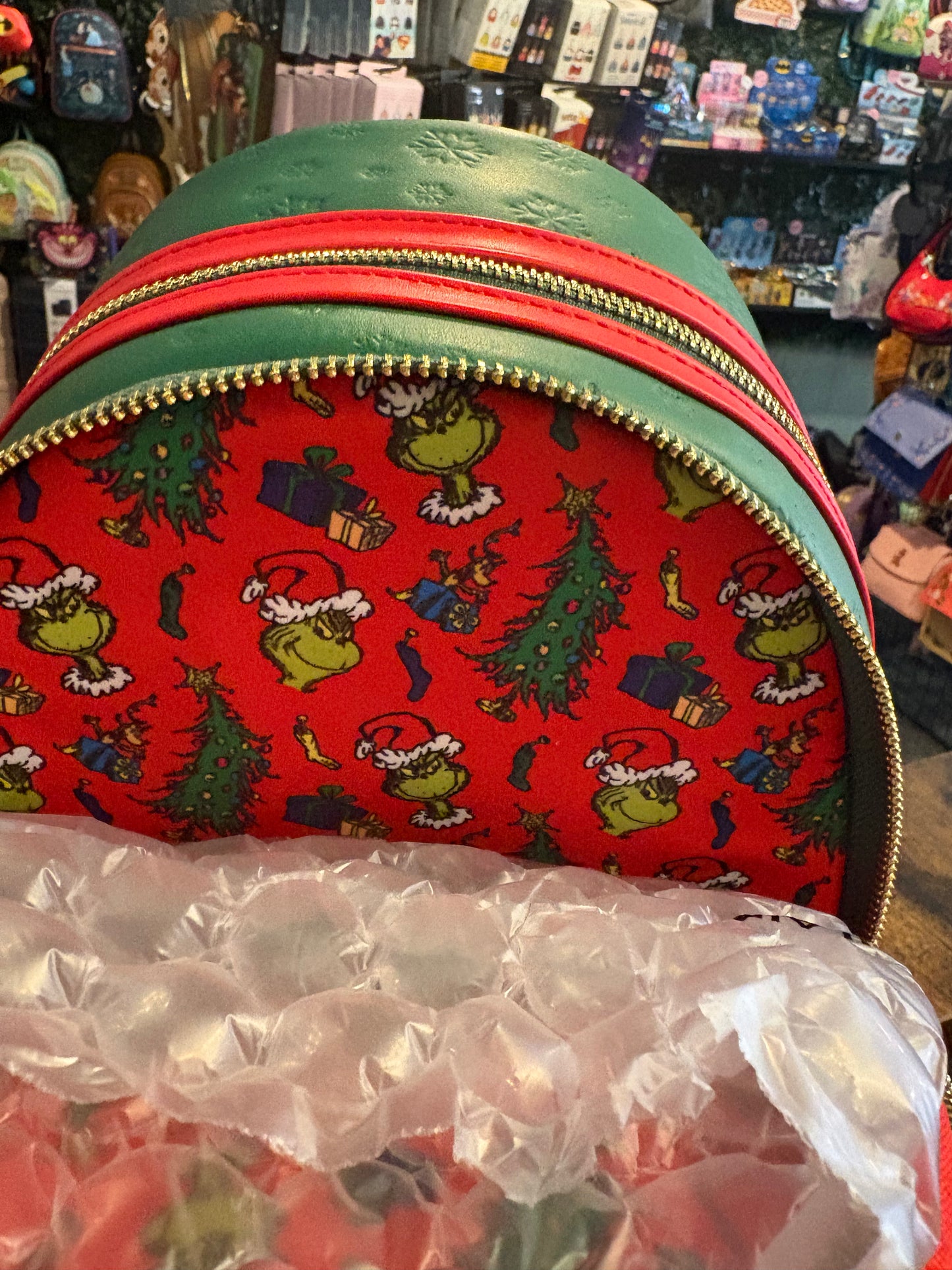 Loungefly Dr Suess Grinch Holiday Mini Backpack