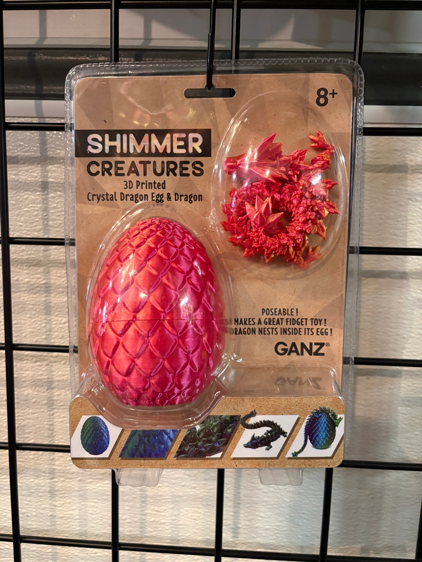 GANZ 3D Printed Crystal Dragon Egg with Dragon