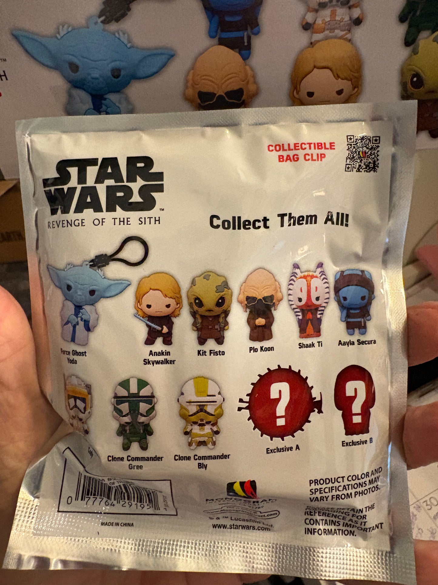 Monogram Star Wars Revenge of the Sith Collectible Mystery bag clip