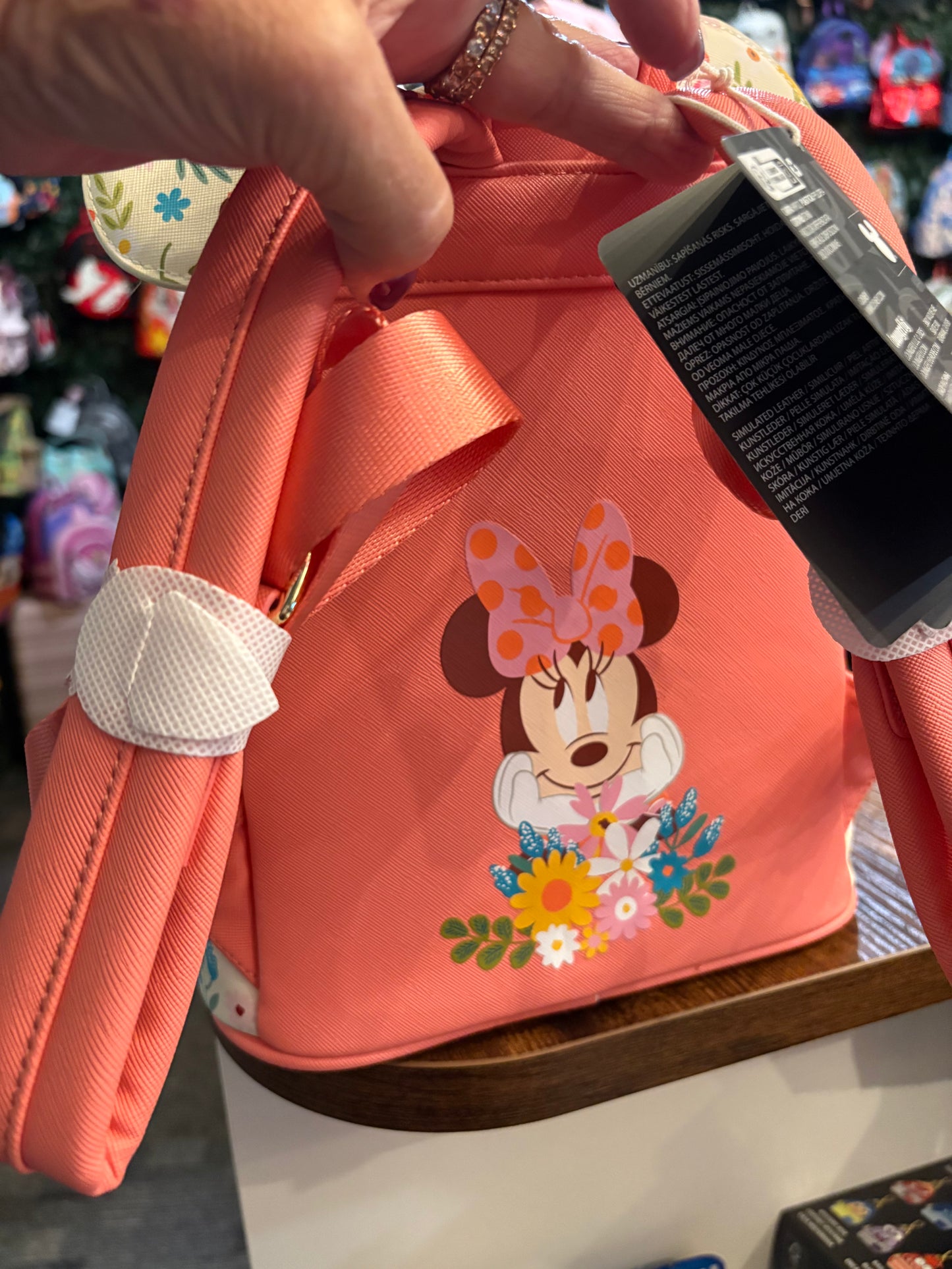 Loungefly Disney Minnie Mouse Springtime Sequin mini backpack