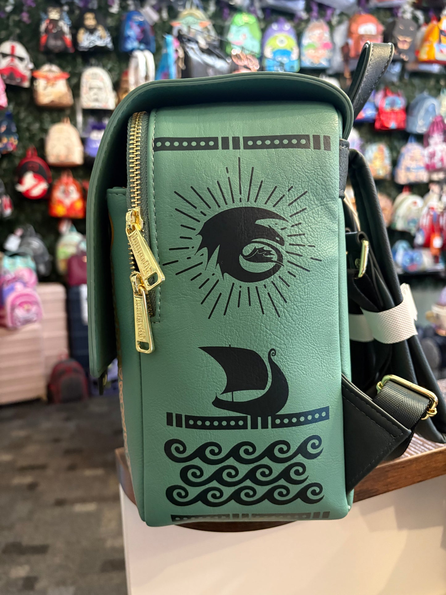Loungefly Folk Art Toothless How to Train Your Dragons mini backpack w/flap