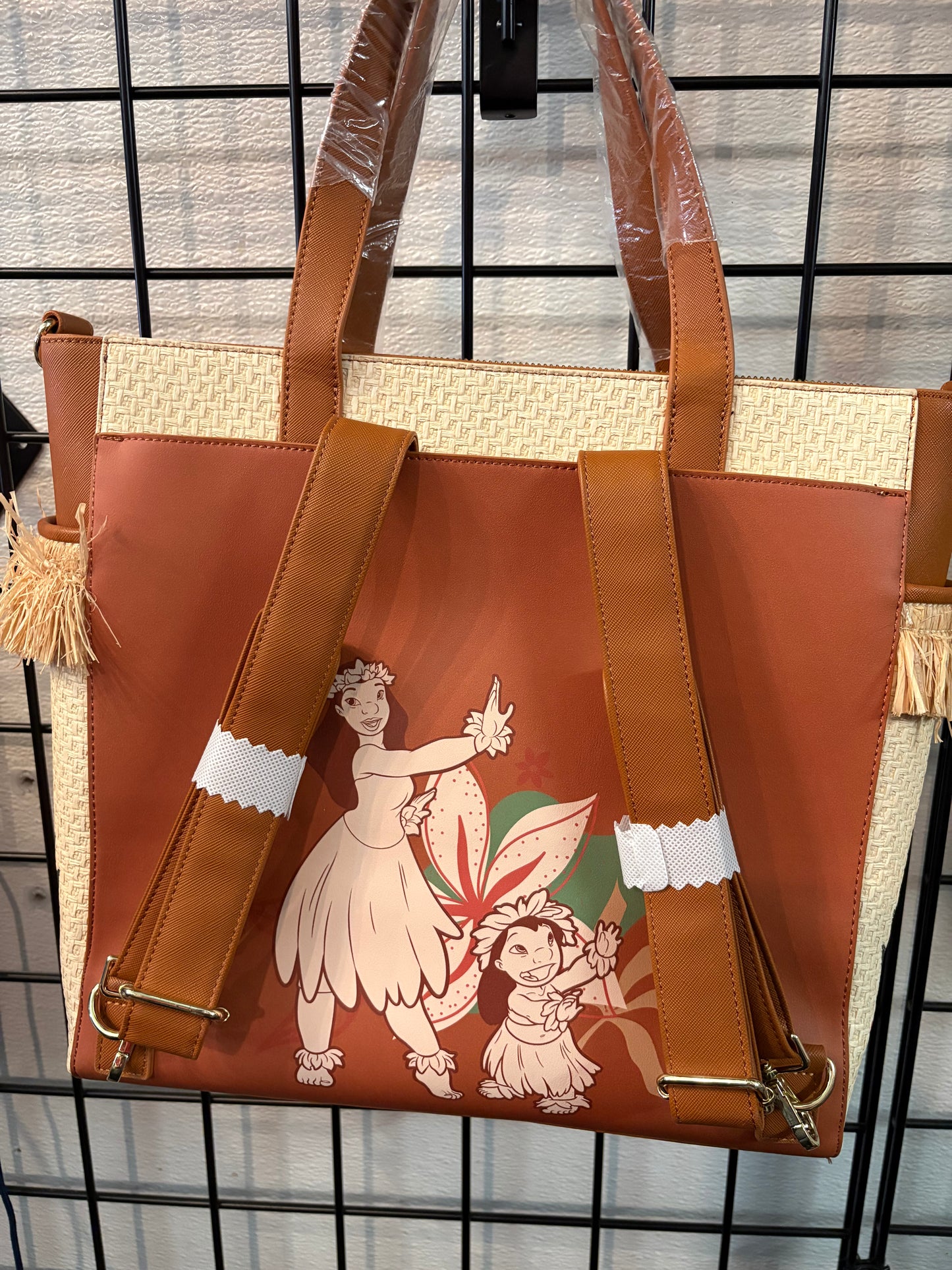 Loungefly Stitch Raffia Hula Skirt Tote/Backpack