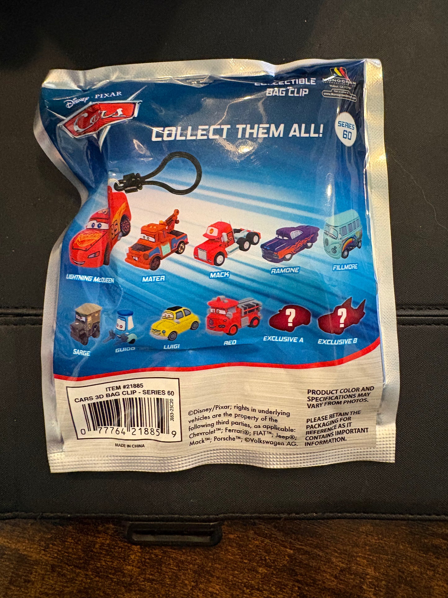 Disney Cars Pixar Mystery bag clips