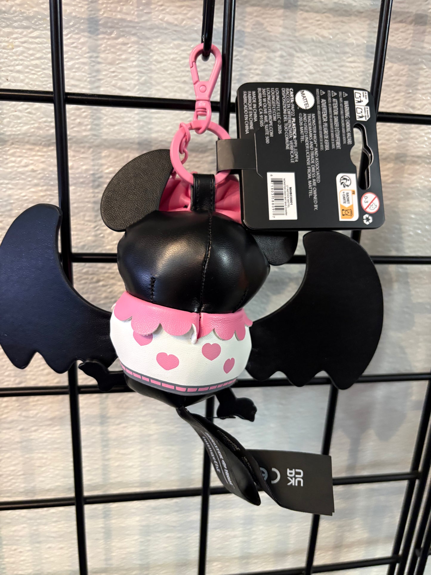 Loungefly Monsters High Bat Bag Charm