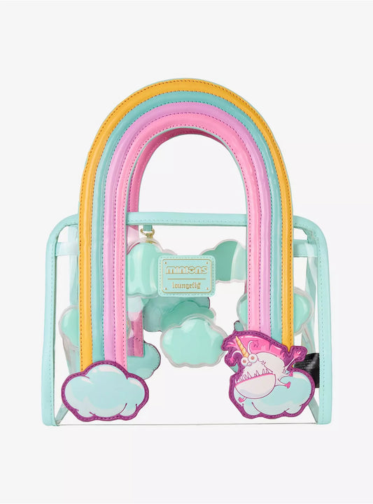 Minions Fluffy Unicorn Clear Crossbody Tote Bag