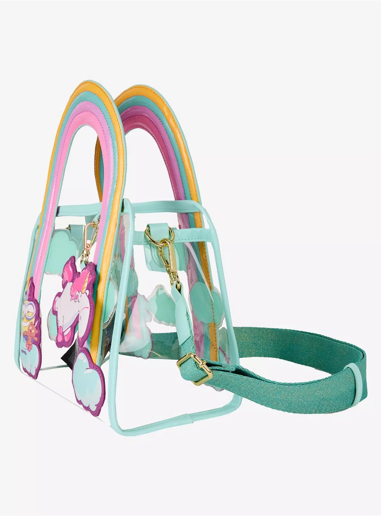 Minions Fluffy Unicorn Clear Crossbody Tote Bag