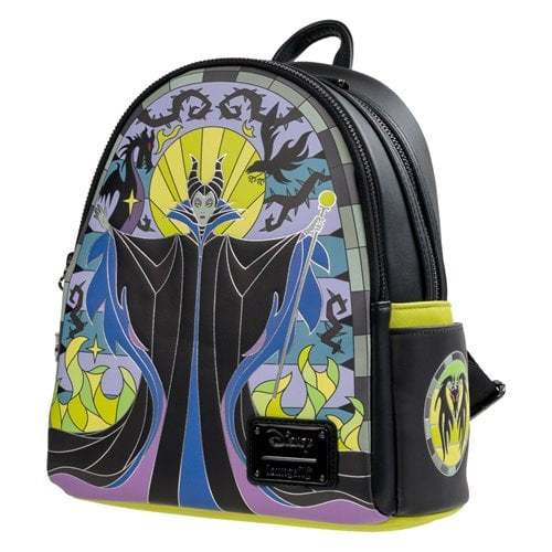 Sleeping Beauty Maleficent Stained Glass Mini-Backpack - Entertainment Earth Exclusive