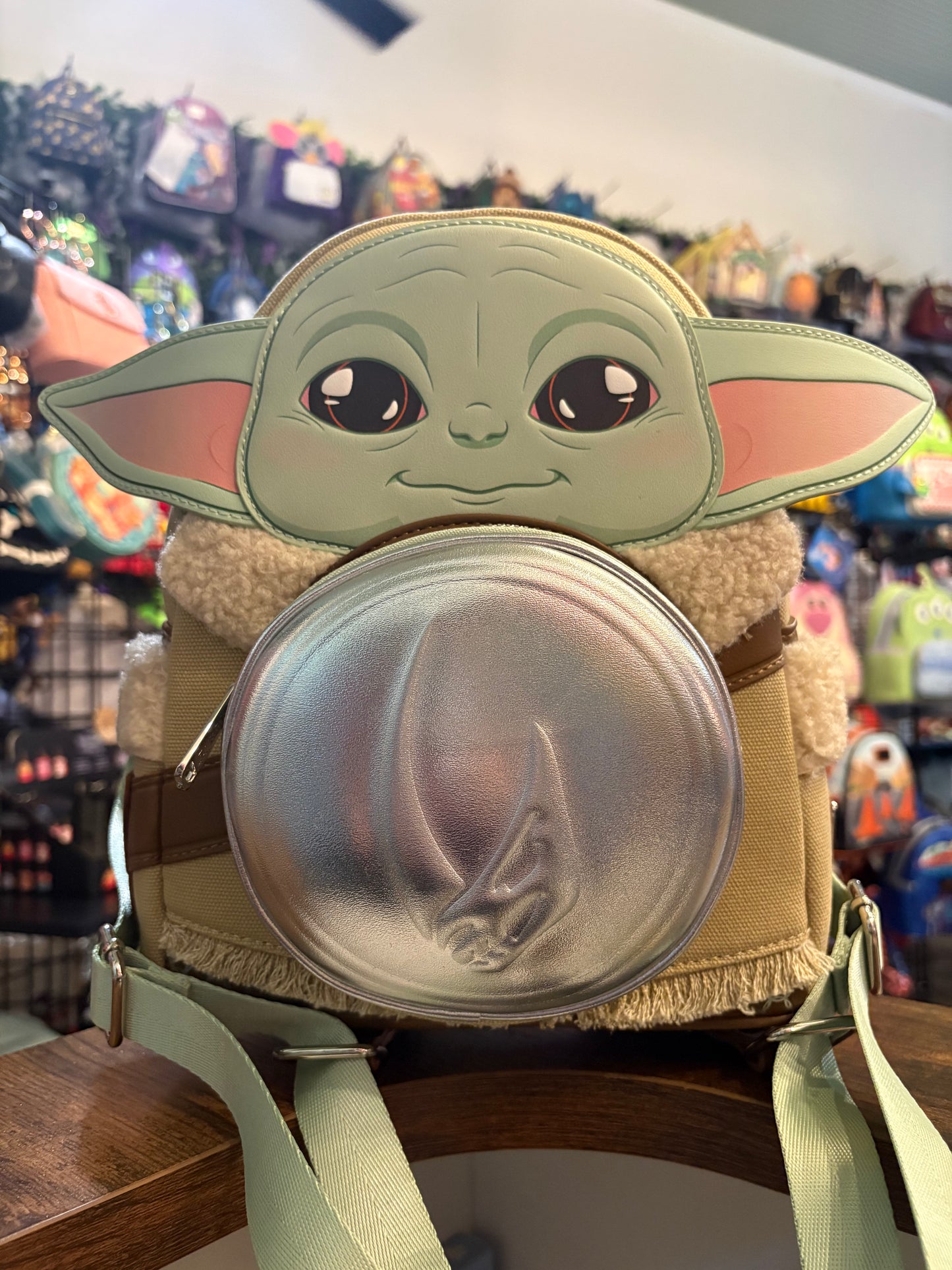 Loungefly Star Wars Grogu with shield mini backpack