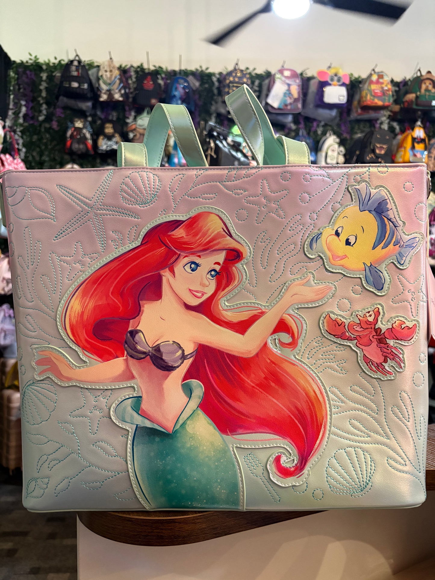 Loungefly Little Mermaid Tote/shoulder WITH COIN PURSE