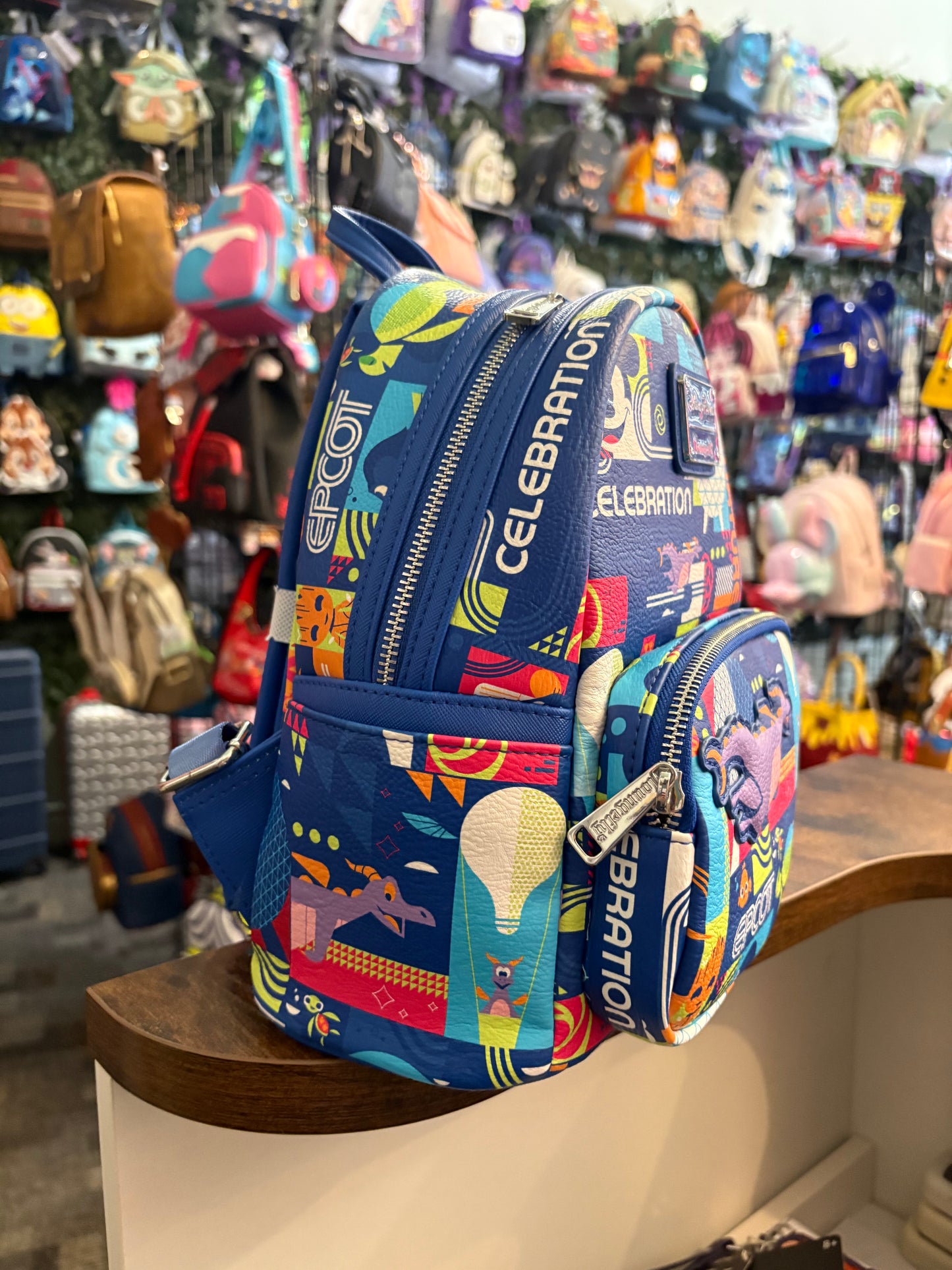 Loungefly Epcot Figment Mini Backpack