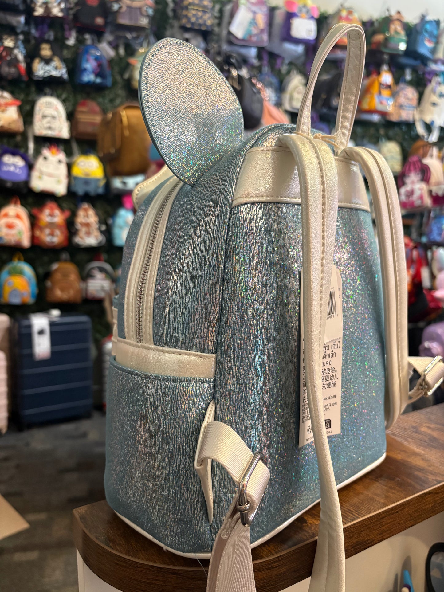 LoungeFly Disney Cruise Line 25th anniversary shimmering seas mini backpack