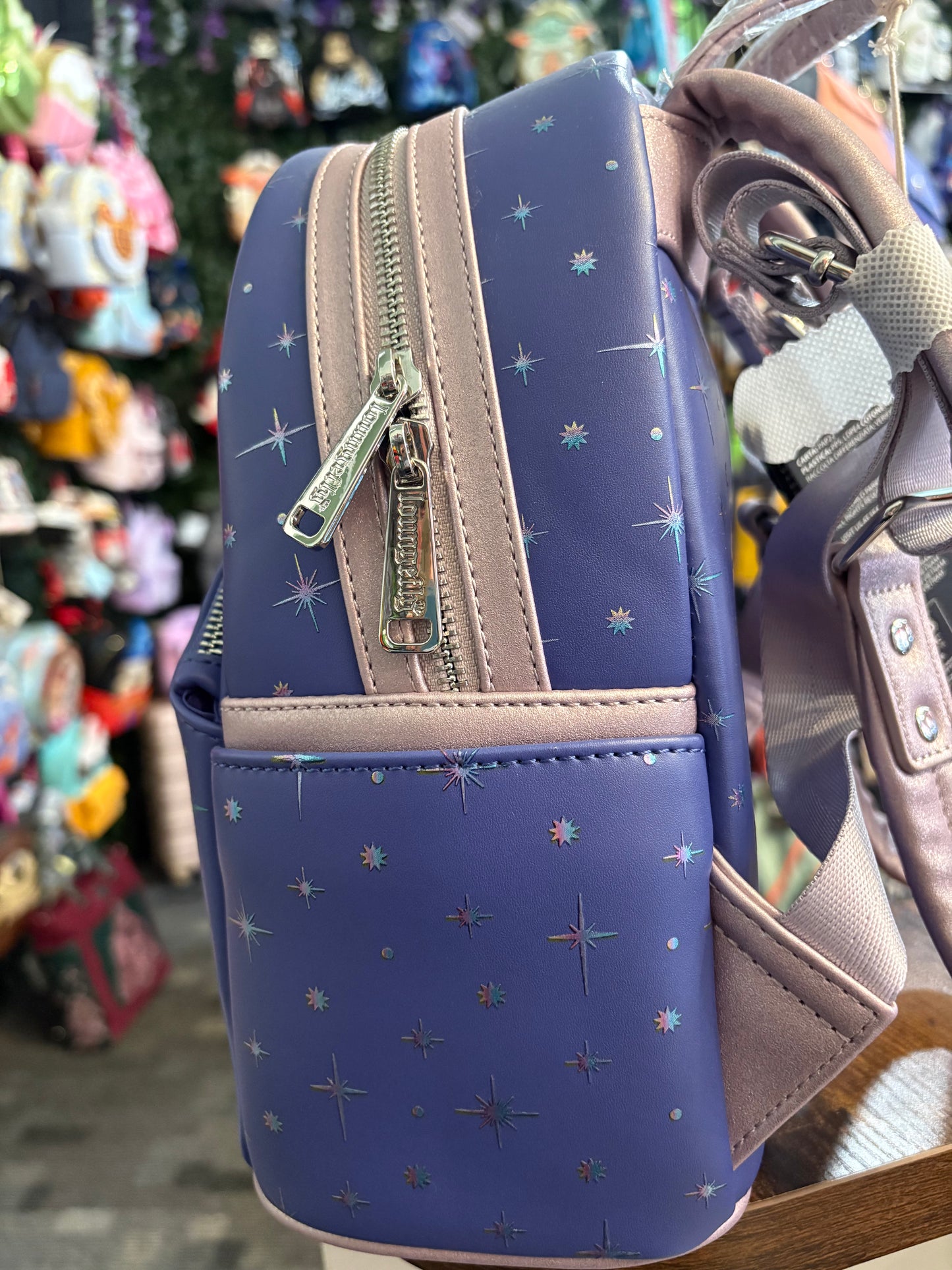 Loungefly SeaWorld Penguin and Stars mini backpack