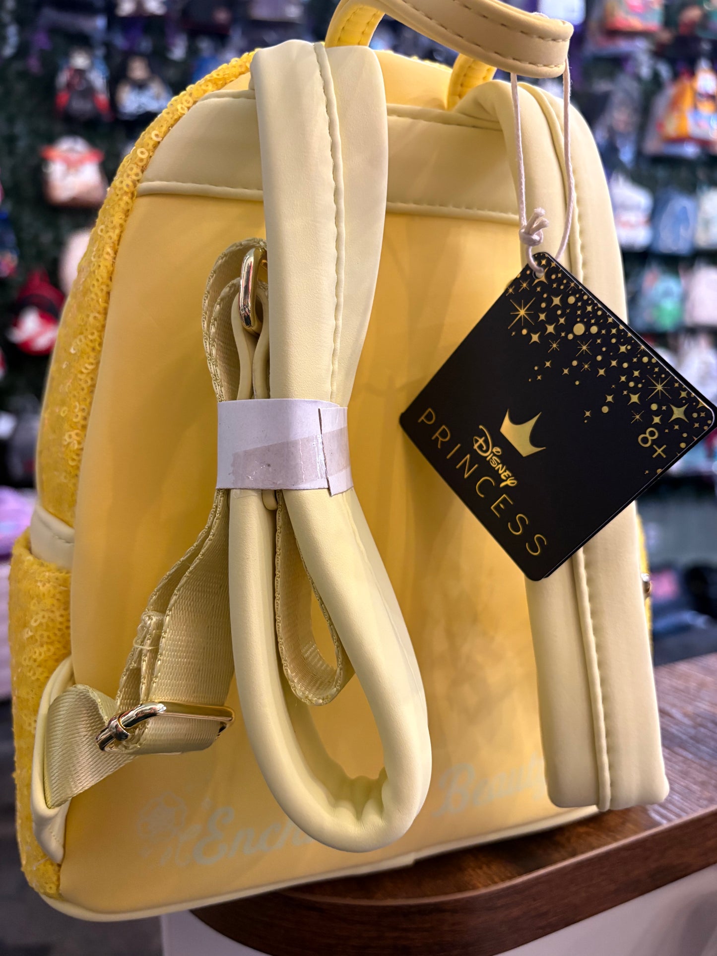 Loungefly Disney Beauty and the Beast Sequin Yellow mini backpack