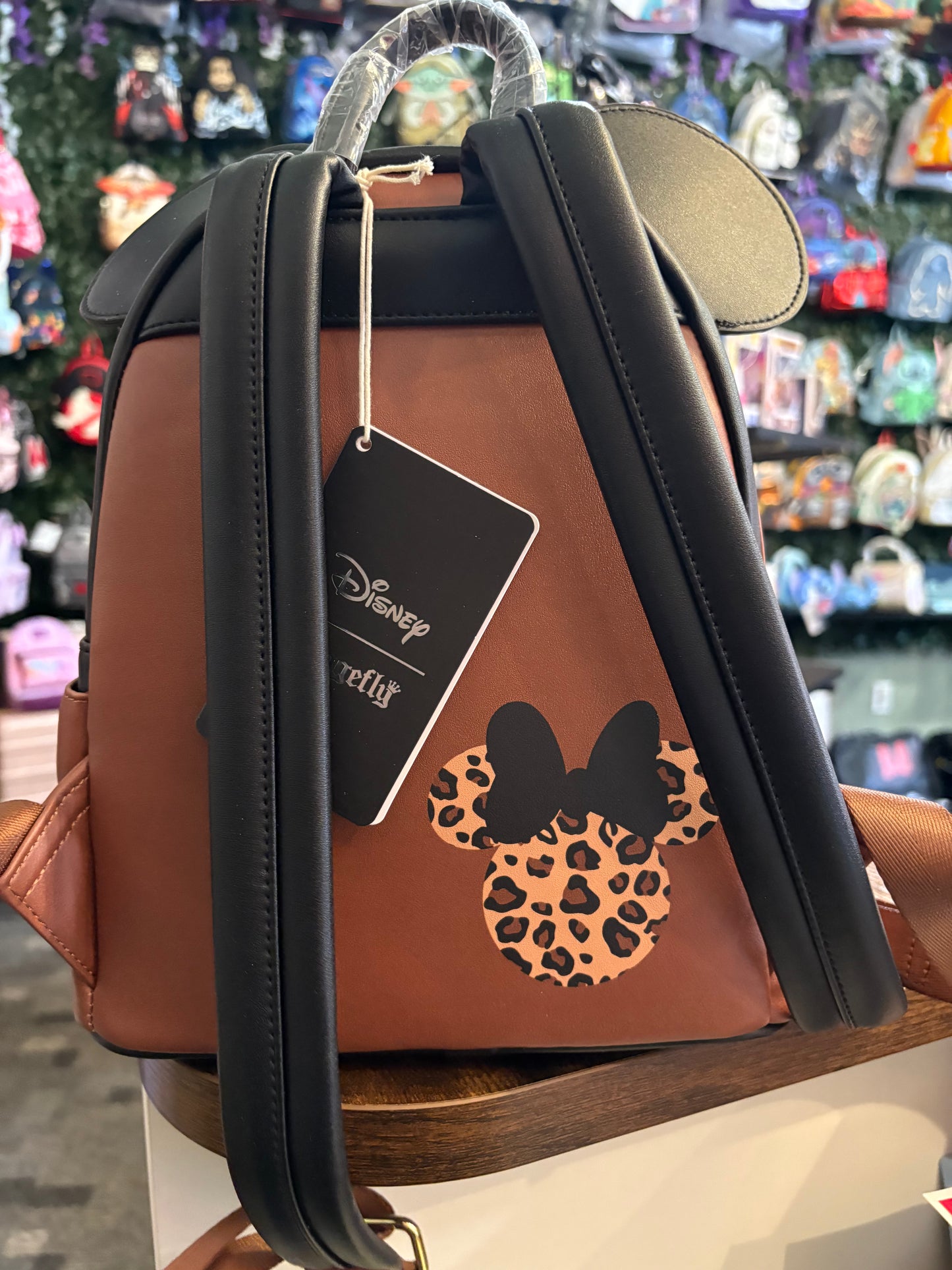 Loungefly Disney Leopard Print Minnie Mouse mini backpack