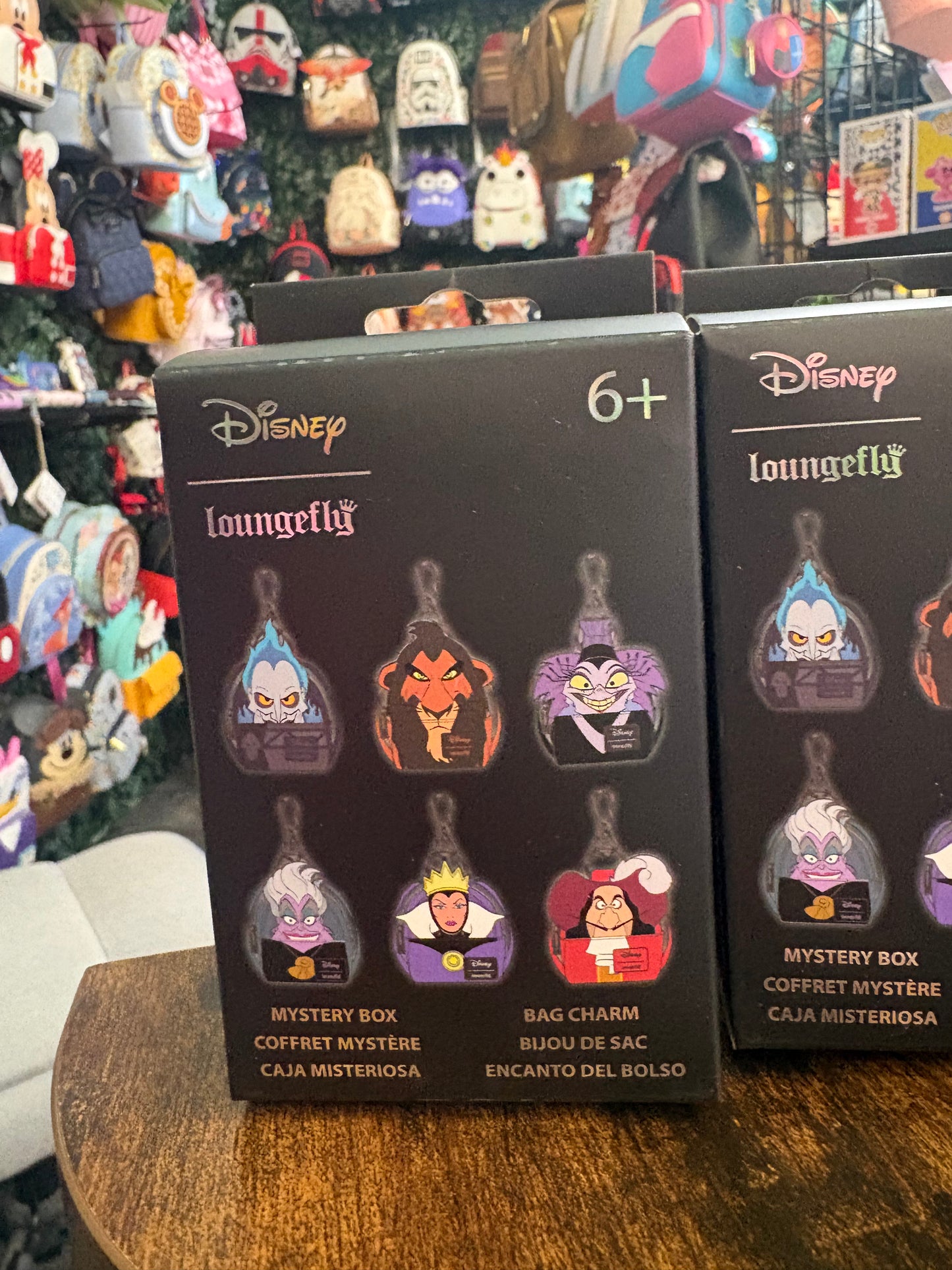 Loungefly Mystery Box Villains backpack bag charms