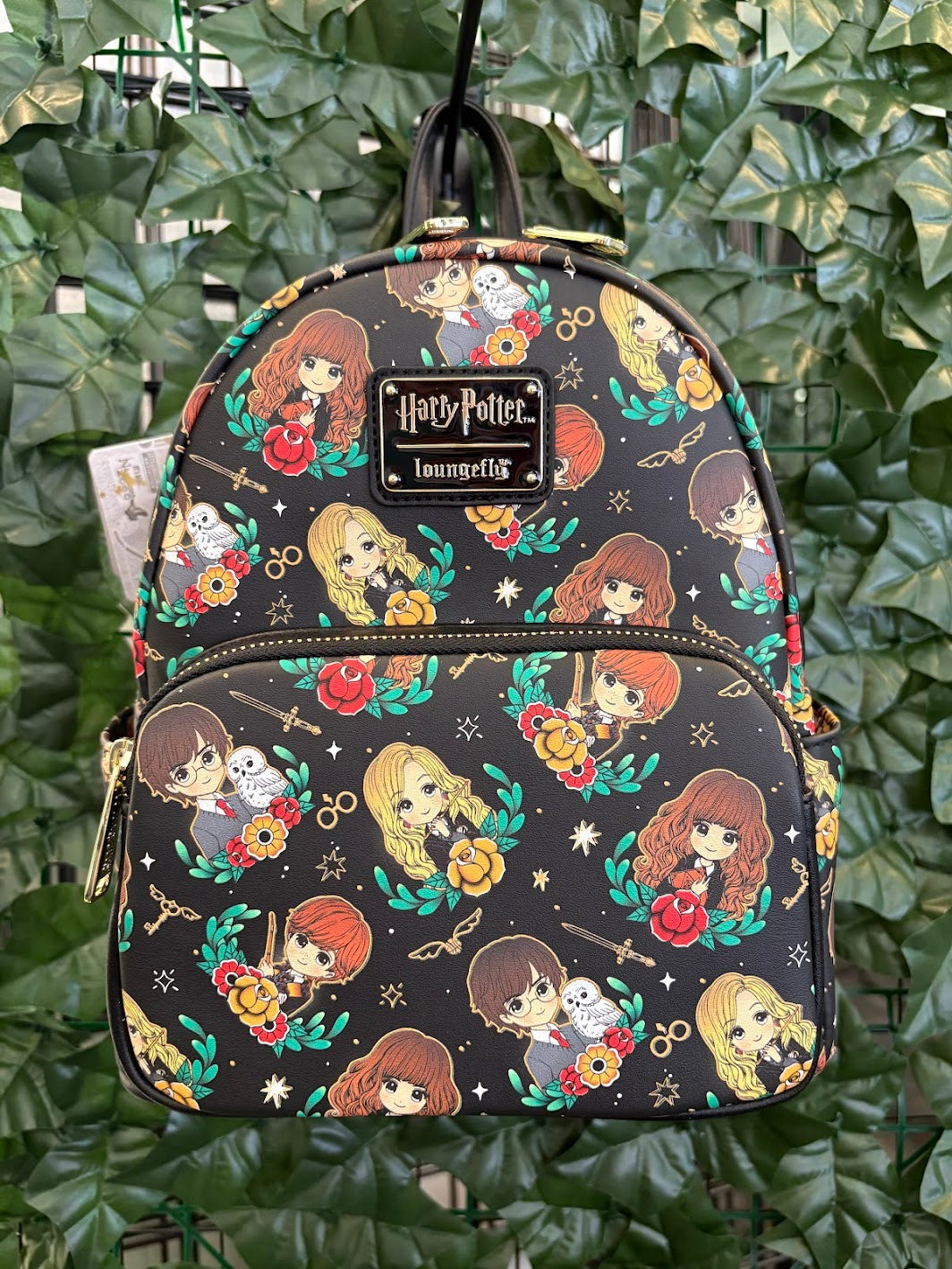 Loungelfy Harry Potter AOP Mini Backpack - Glow In The Dark