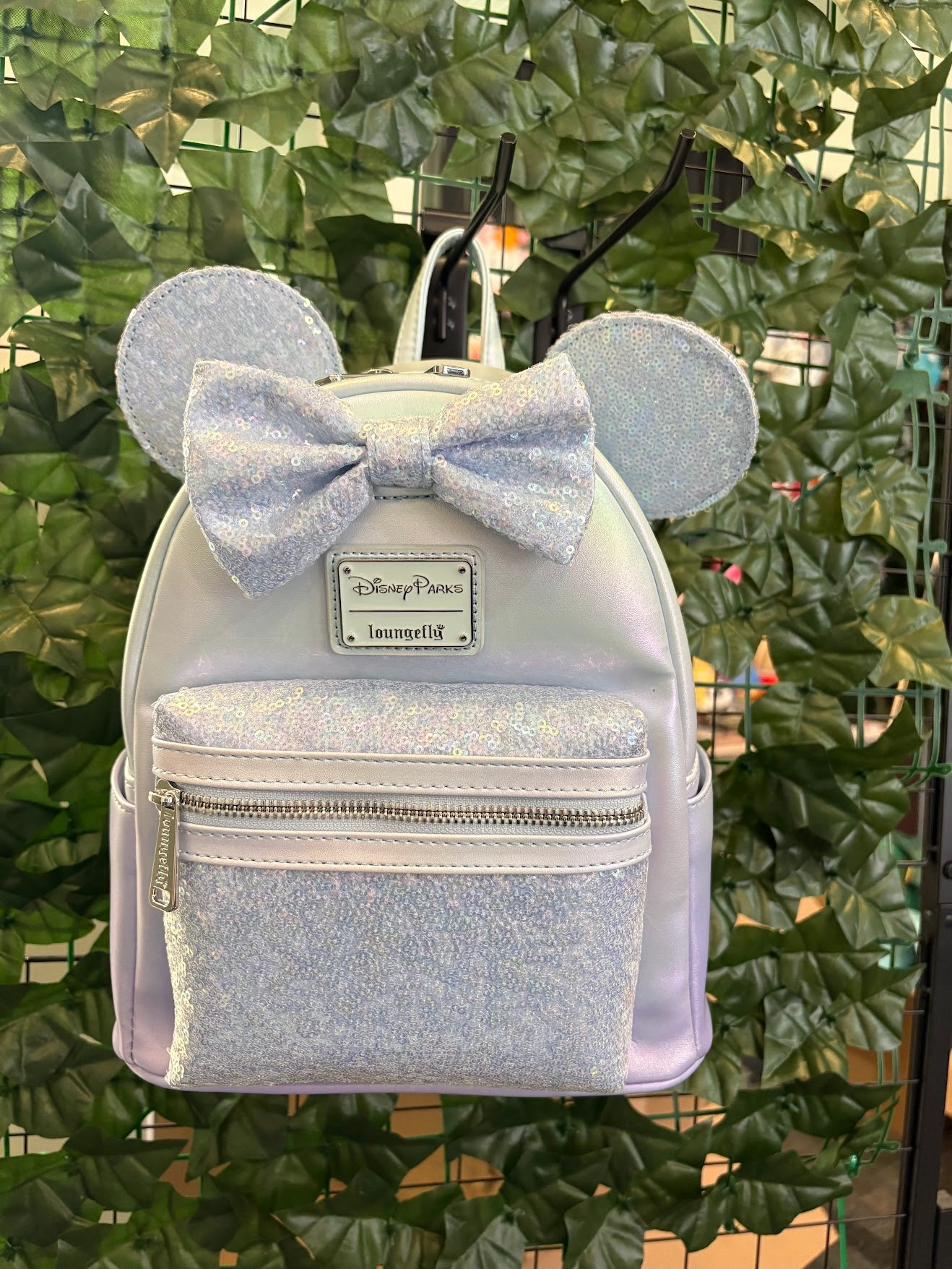 Loungefly Disney Parks Iridescent Sequin Minnie Mouse Mini Backpack