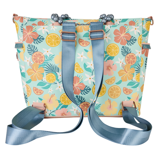 Loungefly Tropical Lemon Floral Convertible Backpack & Tote Crossbody Bag