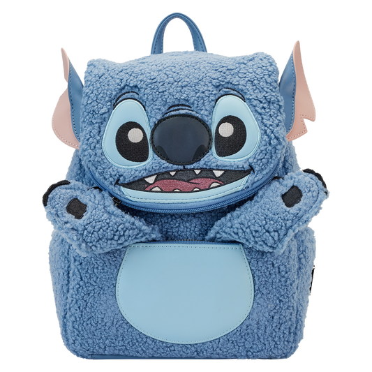 Loungefly Disney Stitch Plush Pocket Mini Backpack