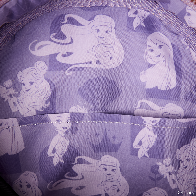Loungefly Disney Princess Iridescent All-Over Print Mini Backpack