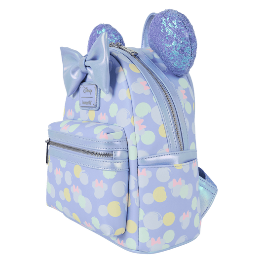 Loungefly Minnie Mouse Iridescent AOP Sequin Ear Mini Backpack