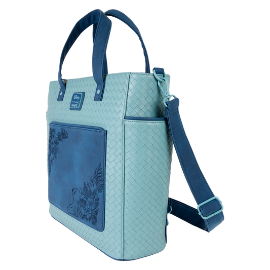 Lougefly Stitch Embroidered Floral Convertible Backpack
