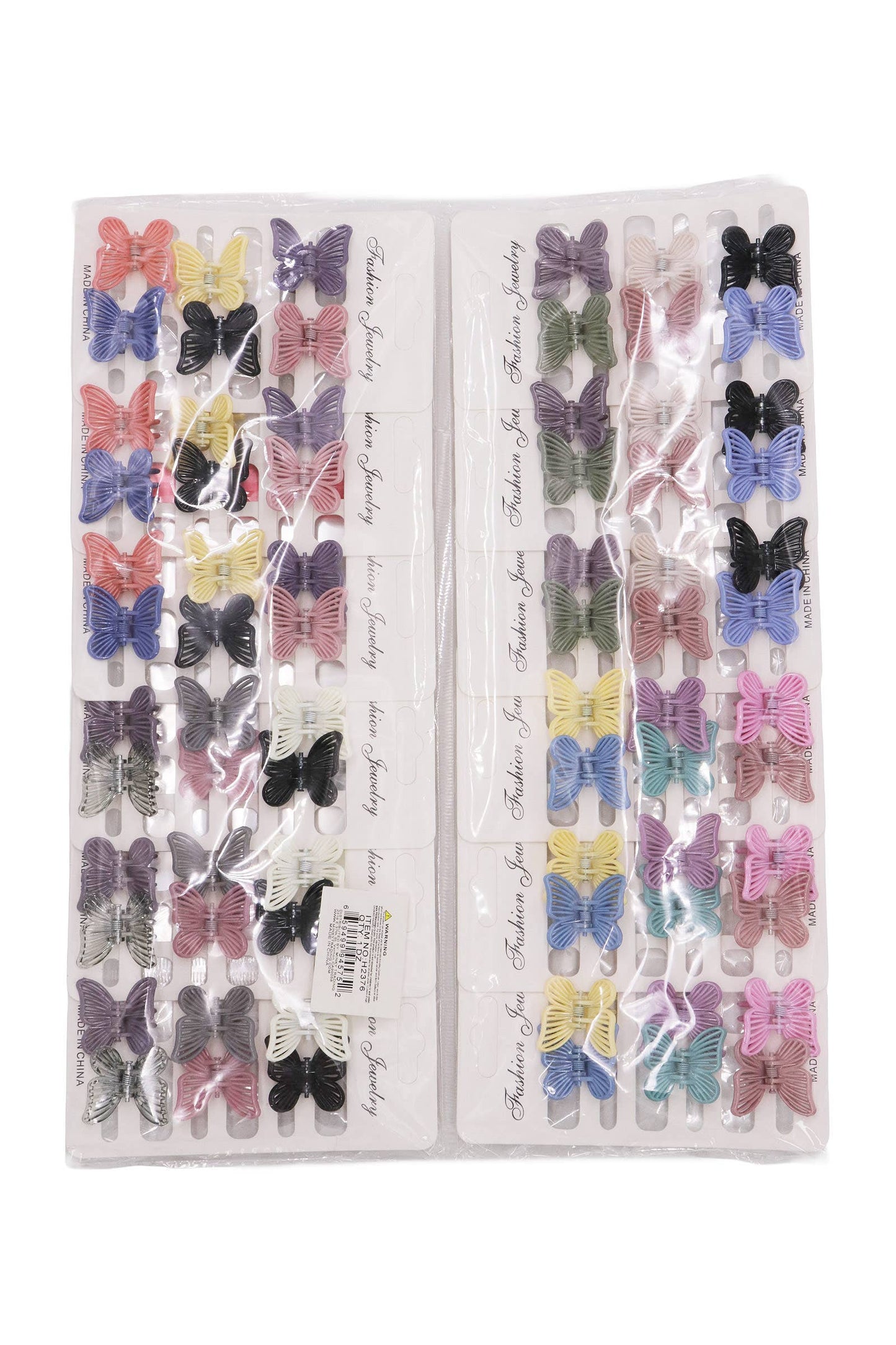 Mini Butterfly Hollow-out Hair Claw - 6 Set: ASSORTED / ONE SIZE