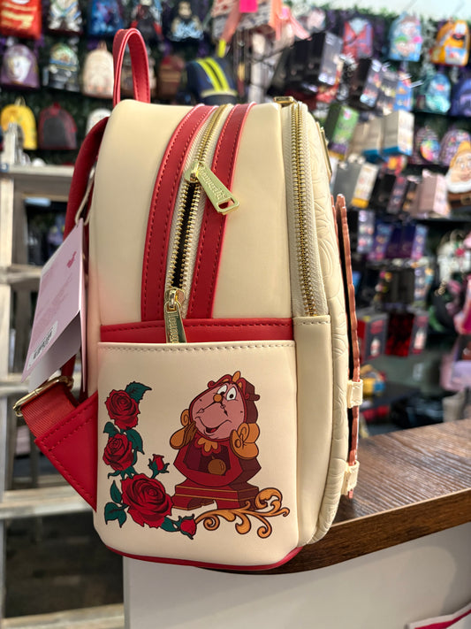 Loungefly Belle Beauty and the Beast Door Opening Mini Backpack