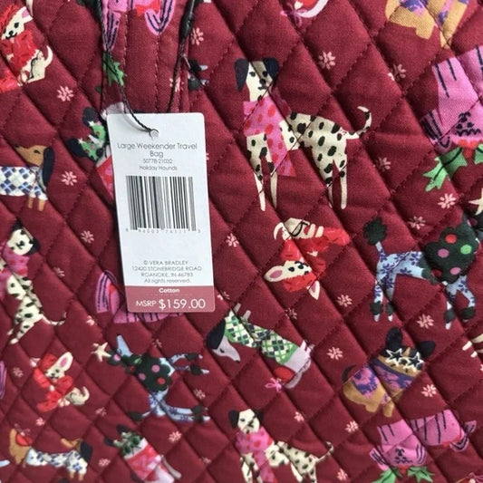 Vera Bradley Large Weekender Travel - Holiday Hounds