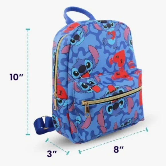 Fast Forward AOP Stitch & Hearts Backpack