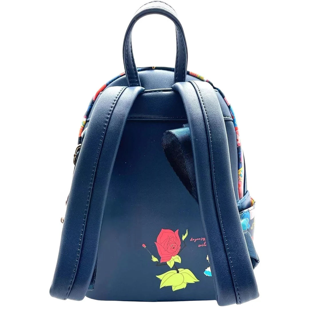 Loungefly Disney Alice in Wonderland Golden Afternoon Allover Print Mini Backpack