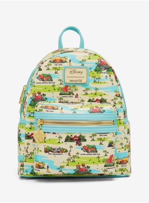 Loungefly Disney Lilo & Stitch Locations Allover Print Mini Backpack