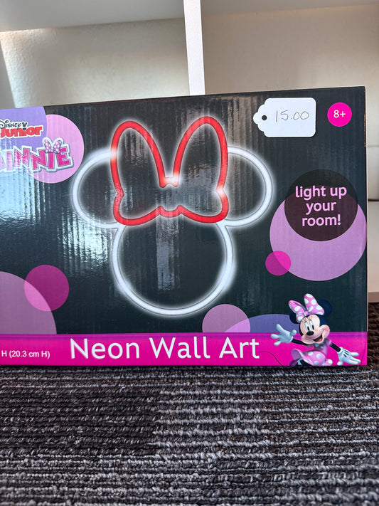 Disney Jr Minnie Mouse Neon wall art