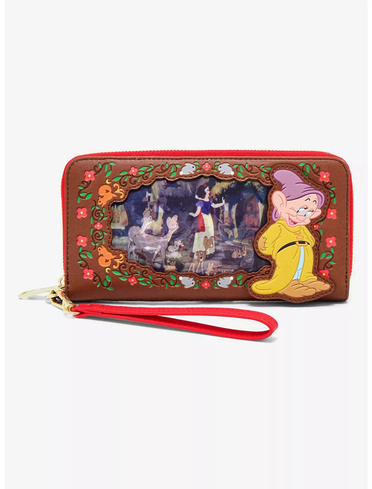Loungefly Disney Snow White and the Seven Dwarfs Lenticular Portrait Zip Wallet