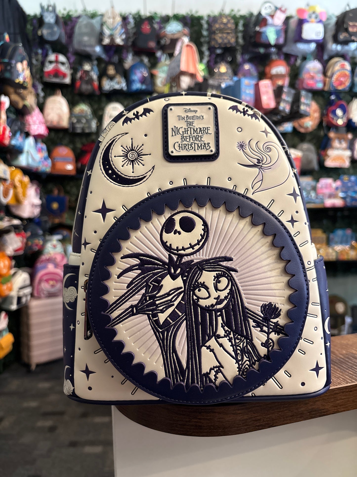 Loungefly Nightmare Before Christmas Jack and Sally Night Sky mini Backpack